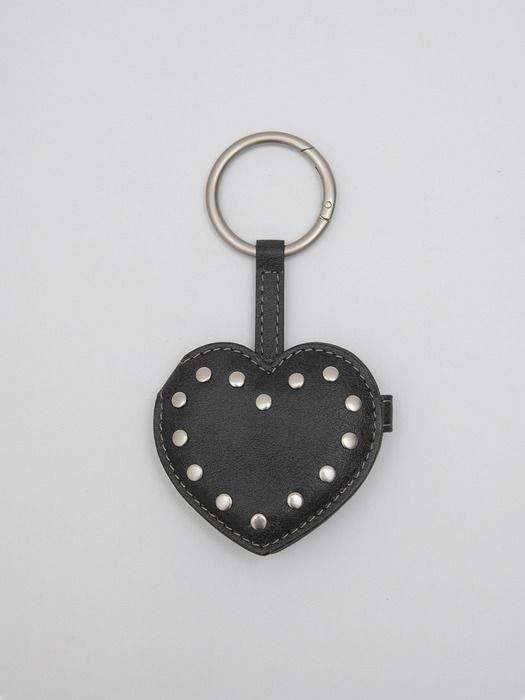 

ROLAROLA HEART STUD MIRROR KEYRING BLACK BLACK_FREE