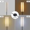 Large LED Floor Lamp With 3 Color E27 Light Bulb 3 Colors Dimmable Reading Light Linen Lampshade Lamp For Bedroom Living Room