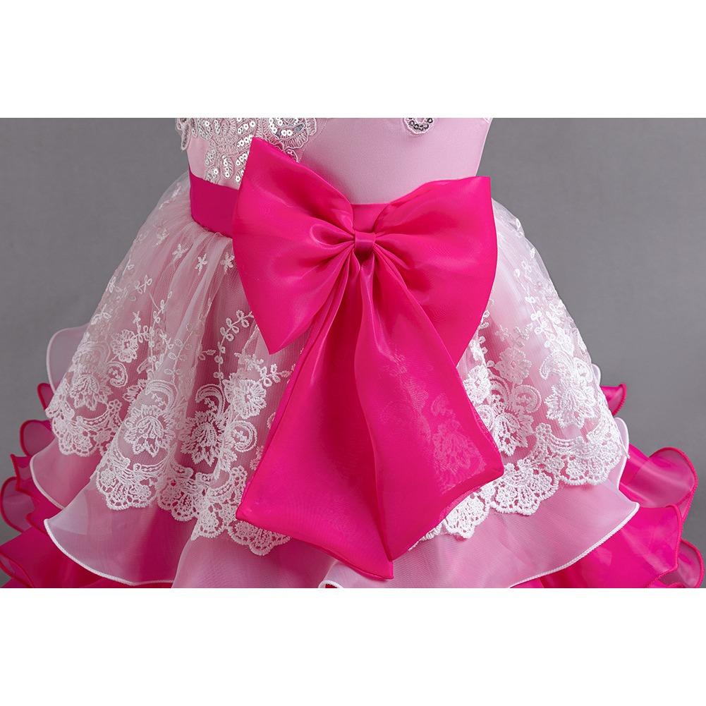Girls' Dresses Skirts Bowknot Flower Girl Wedding Evening Dresses Birthday Party Puffy Dresses Programme Performance Dresses  Girl's Favourite Dress