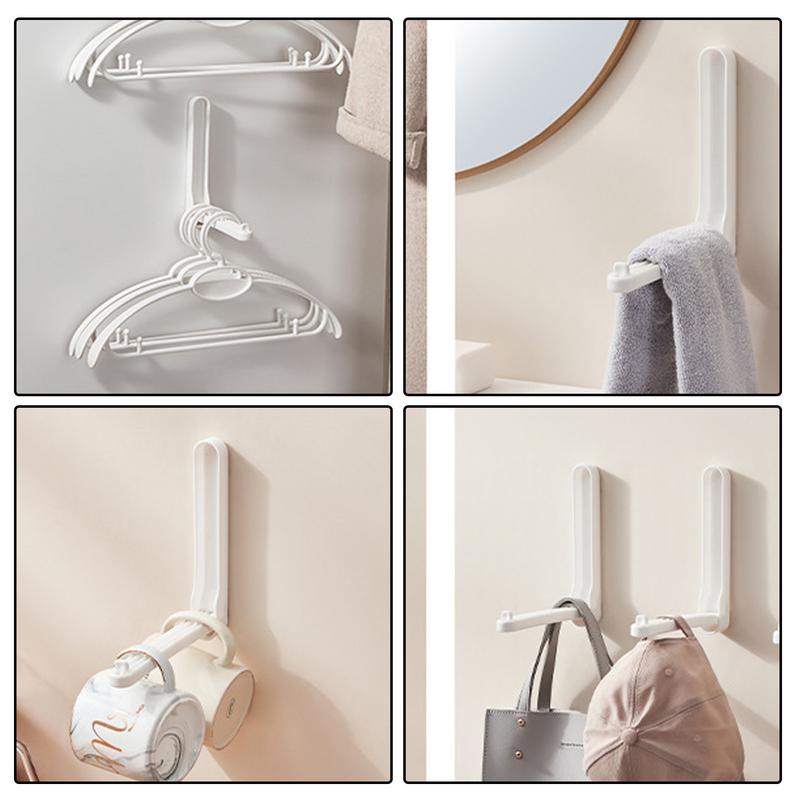 Wall Hangers For Clothes Punch Free Foldable Drying Rack Coat Racks Retractable Hanger Rack For Balcony