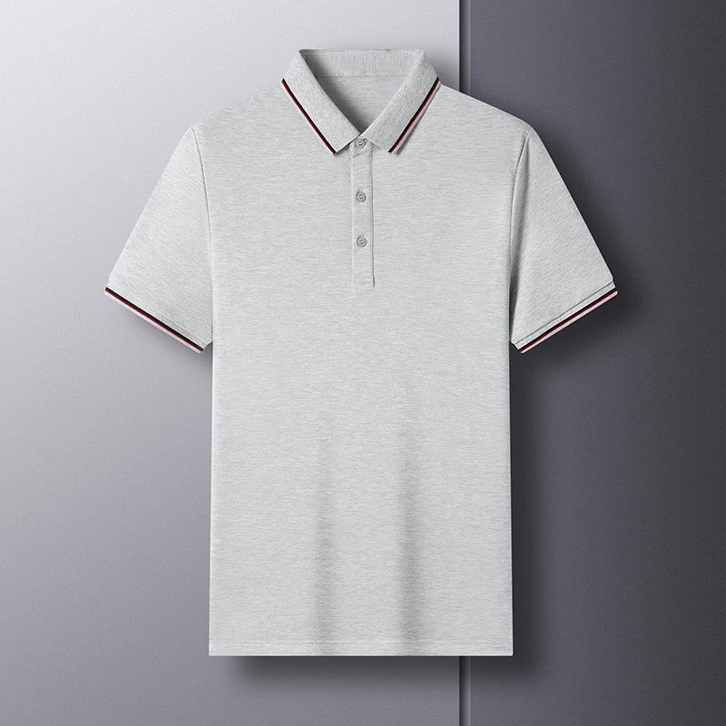 Men'S T-Shirt Casual Lapel Age-Reducing Polo Shirt Short-Sleeved Medium Clothes