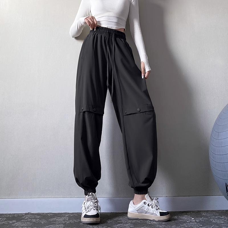 

Спортивные брюки премиум-класса с манжетами на щиколотках для бега, йоги и повседневной носки - Весна/Осень Small