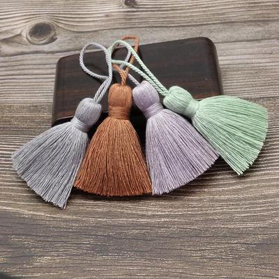 2pcs Cute Bobble Tassels 8cm Colorful Polyester Thread Tassels DIY Handicrafts Bag Garment Ornaments