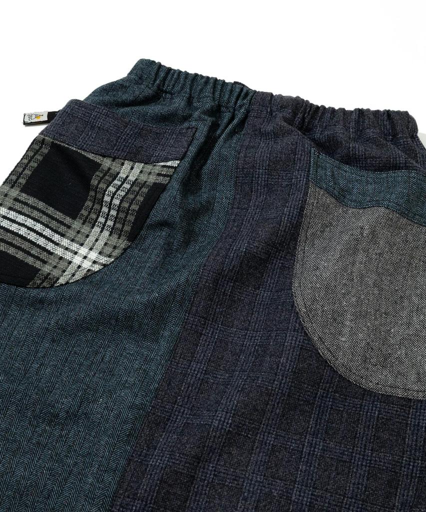 [go slow caravan] 350207 WOOL-LIKE FABRIC Crazy Side Pocket Skirt, Gray, Free Size