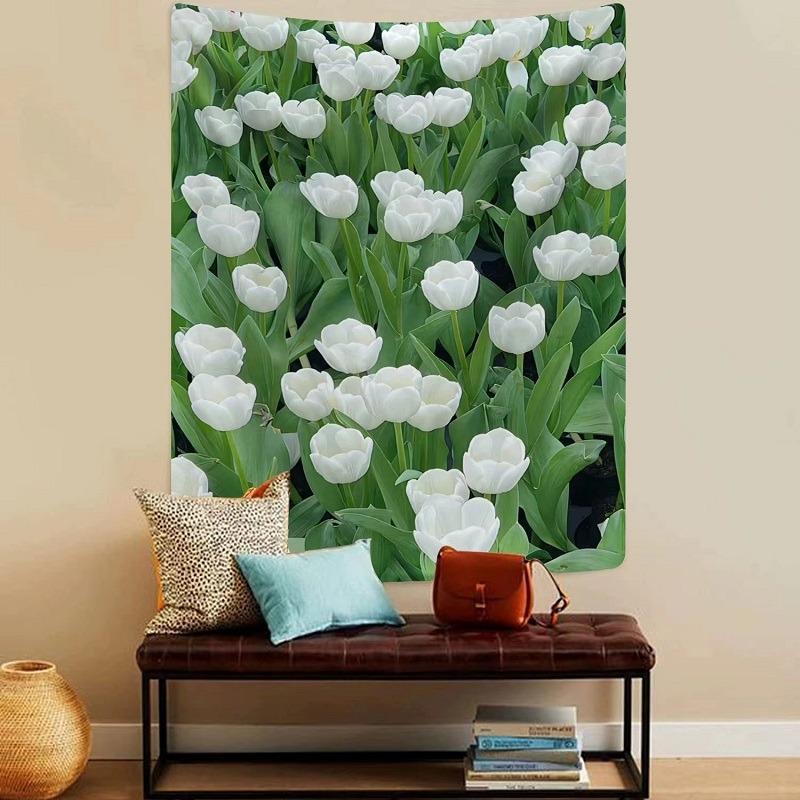 Tulip Flowers Wall Decor Tapestry Home Living Room Tapestry