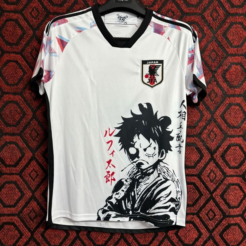 Kurzärmeliges Fußballtrikot inspiriert von der japanischen Nationalmannschaft Anime-Kollaboration Dragon Ball One Piece Naruto