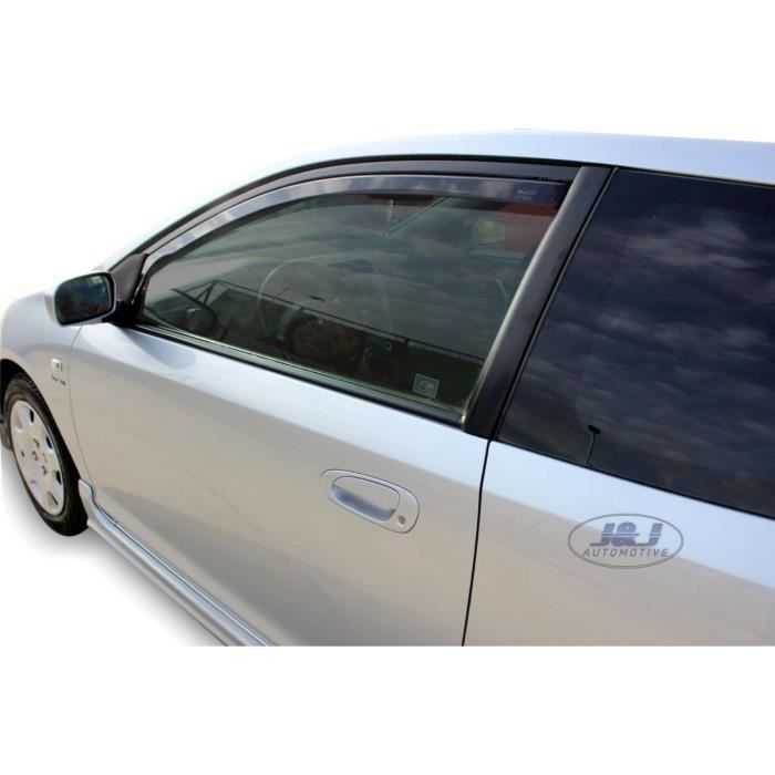 Déflecteurs D'air - J&J AUTOMOTIVE - Honda Civic 3P - Fumé - Acrylique Renforcé - Installation Facile