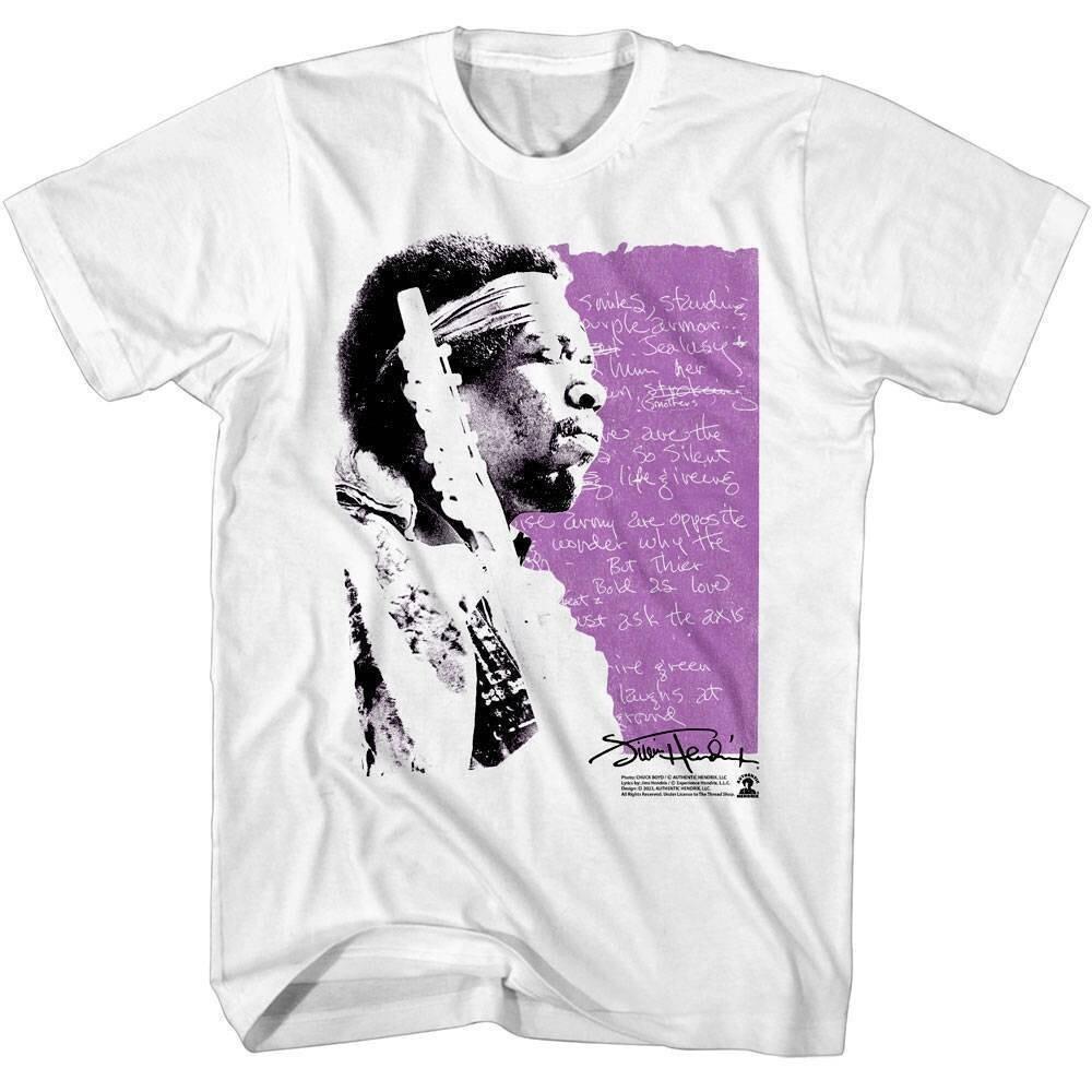 Jimi Hendrix Bold as Love Lyrics Men T Shirt XXXL