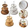 Decorative Wooden Cupcake Stand 2/3-Layer Cake Serving Tray Cupcake Holder Shelf  Dried Fruit