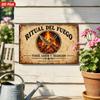 2D Flat, 1pc Rustic Grill Metal Sign Wall Art, Ritual Del Fuego, Crossed Knife Fork, Roaring Fire, Vintage Barbecue, Argentine Asado, Home Decor, Idea