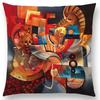 New d Printed Gorgeous Abstract Painting Sculpture Mysterious Pattern Fantastic Cushion Cover Sofa Throw Pillow Case