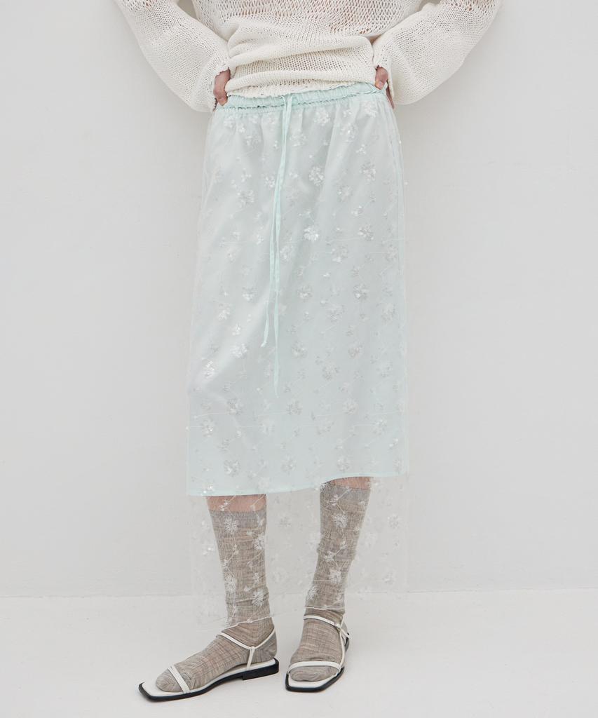 Leuba Light Glow Layered Skirt Set - Irish Mint
