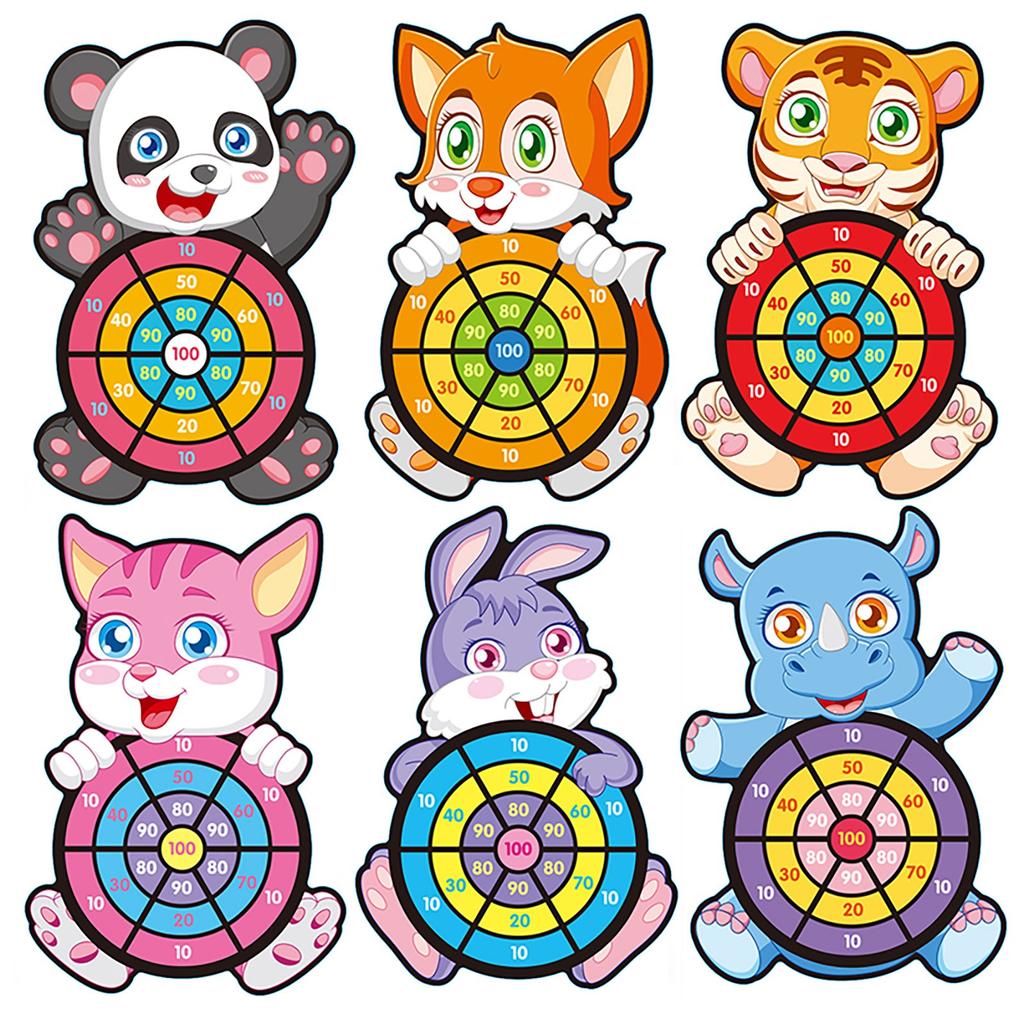 Cartoon Dart Board Games for Kids Board Games Kit with 3 Sticky Balls And Hook