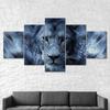 Lion Head Spirit Animal Scene 5 Piece Five Panel Wall Canvas Print Pictures Modern Art Poster Home Decor Gift For Him For Her