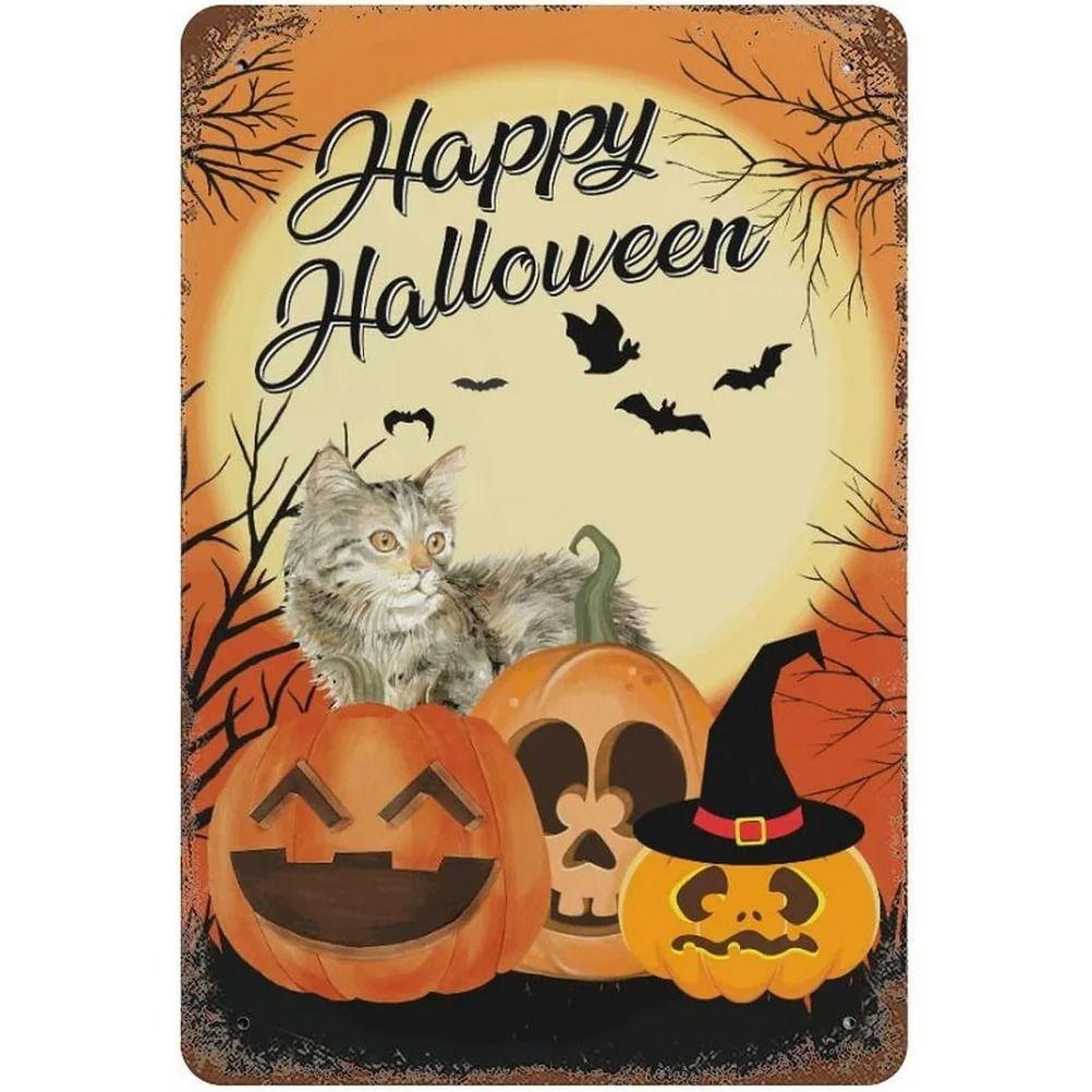Halloween Pet Costume Metal Tin Sign Party Home Decor