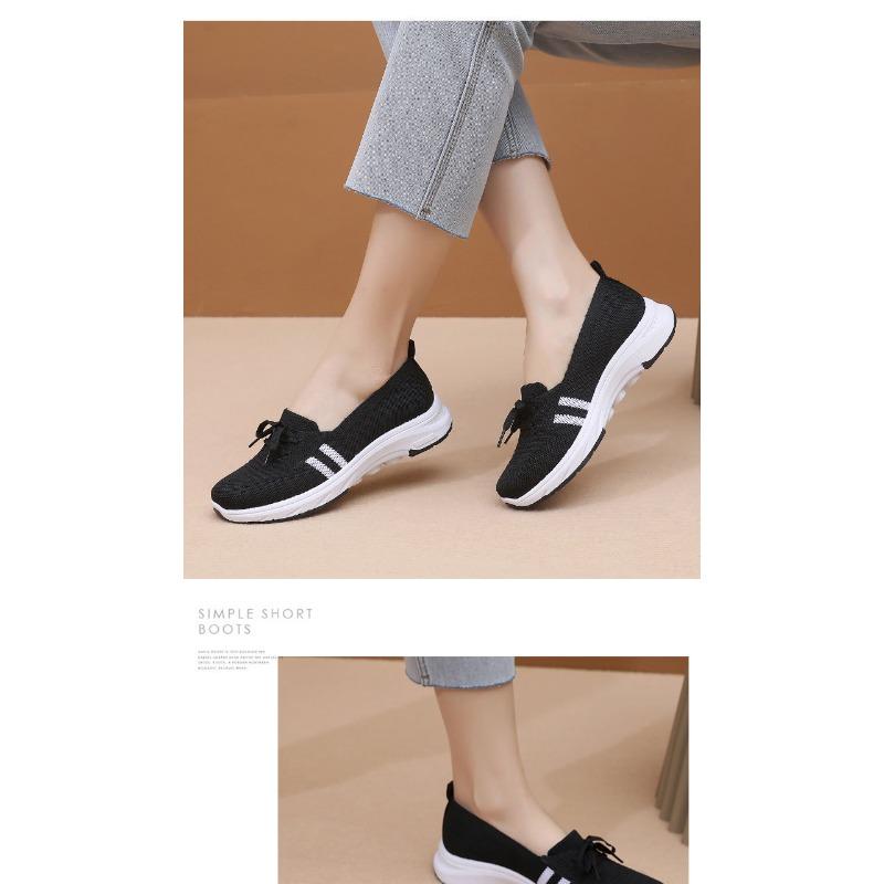 Spring and Autumn Women's New Foot Comfortable Soft Sole Walking Shoes Casual Fashion Sports Women's Shoes Middle-aged and Elderly Flat Shoes