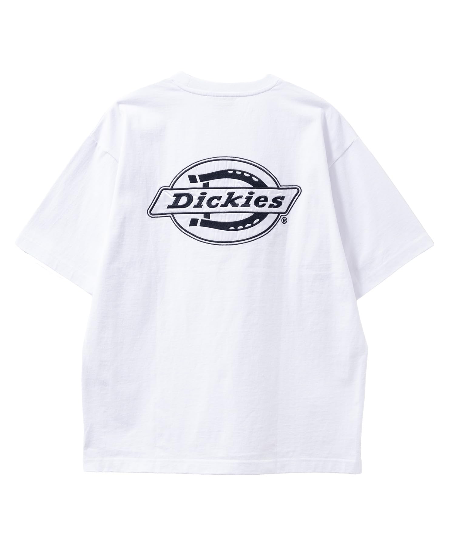 

Мужская футболка с коротким рукавом Dickies, 100% хлопок, Dry Fit, круглый вырез, логотип, белая с вышивкой на спине, размер L