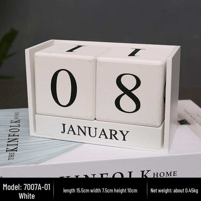 2025 Trä Väggkalender: Kreativ bordsdukning & Fotodatumkort för förskolan