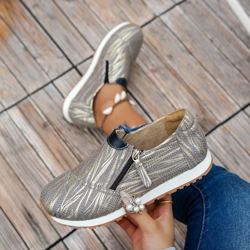 

Women s Slip-On Casual Flats, Comfortable Fashion Loafers, Plus Size Trendy Everyday Shoes 43 серый