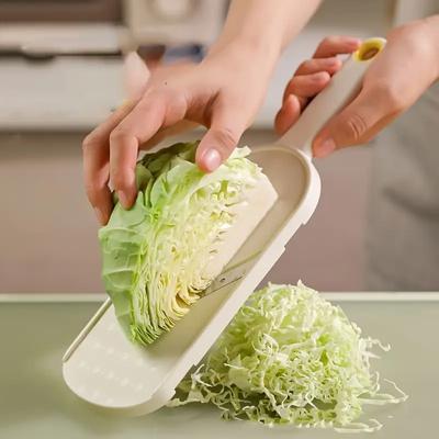 Multi-Use, Versatile Manual Vegetable Chopper & Slicer - Perfect for Salads, Cabbage & Green Veggies - Durable Plastic Kitchen Gadget