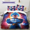 Ropa de cama con patrón de Vegito, Juego de colcha, Funda de colcha, Funda de almohada, Regalo de cumpleaños para el hogar (1 * funda nórdica + 2 * fundas de almohada, sin núcleo)
