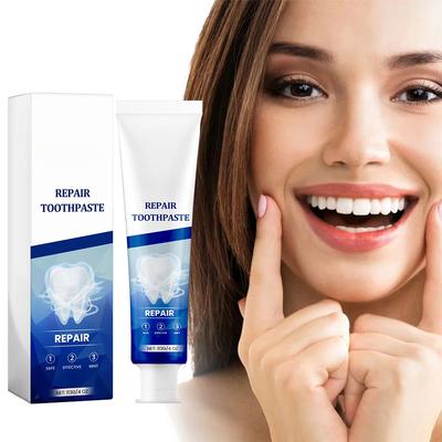 Dentifricio Senza Fluoro Riparazione Carie Dentale Anti Carie Sbiancante Denti Pulizia Orale Rimuove Macchie Rinfresca l'Alito Dentifricio