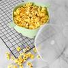 Silicone Popcorn Bowl With Lid Microwave Popcorn Bucket Creative Foldable Popcorn Maker High Temperature Resistant Popcorn