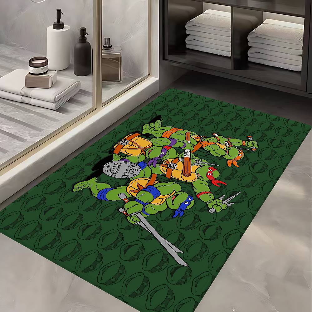 Anime N-Ninja Turtles Floor Mat Anti-slip Absorb Water Long Strip Cushion Bedroon Mat Alfombra