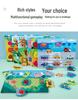 Children's Double-Sided Wooden Activity Board: Matching, Stringing, Drawing, Beading, and Fishing Educational Toy