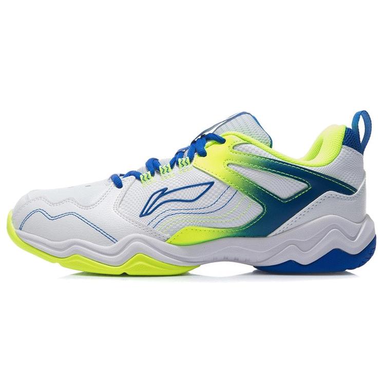 

Li Ning Cushioning, Wear Resistant Low top Badminton Shoes Men s White Blue AYTR013-1 43
