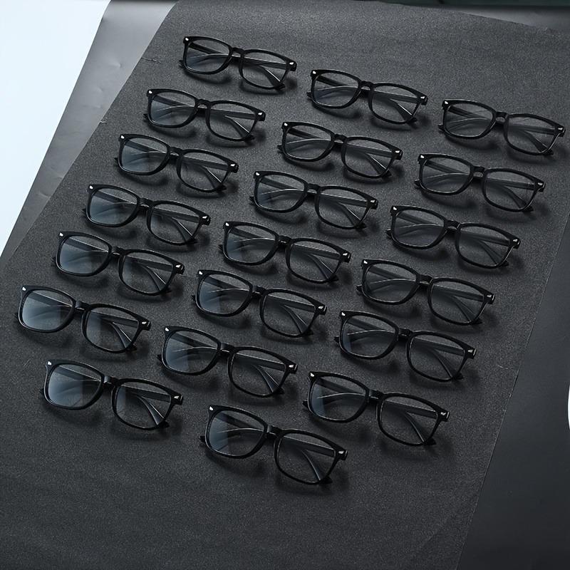 

20 шт. Повседневные очки с квадратной оправой, Модные очки с прозрачными линзами против синего света для повседневной жизни, офиса, чтения