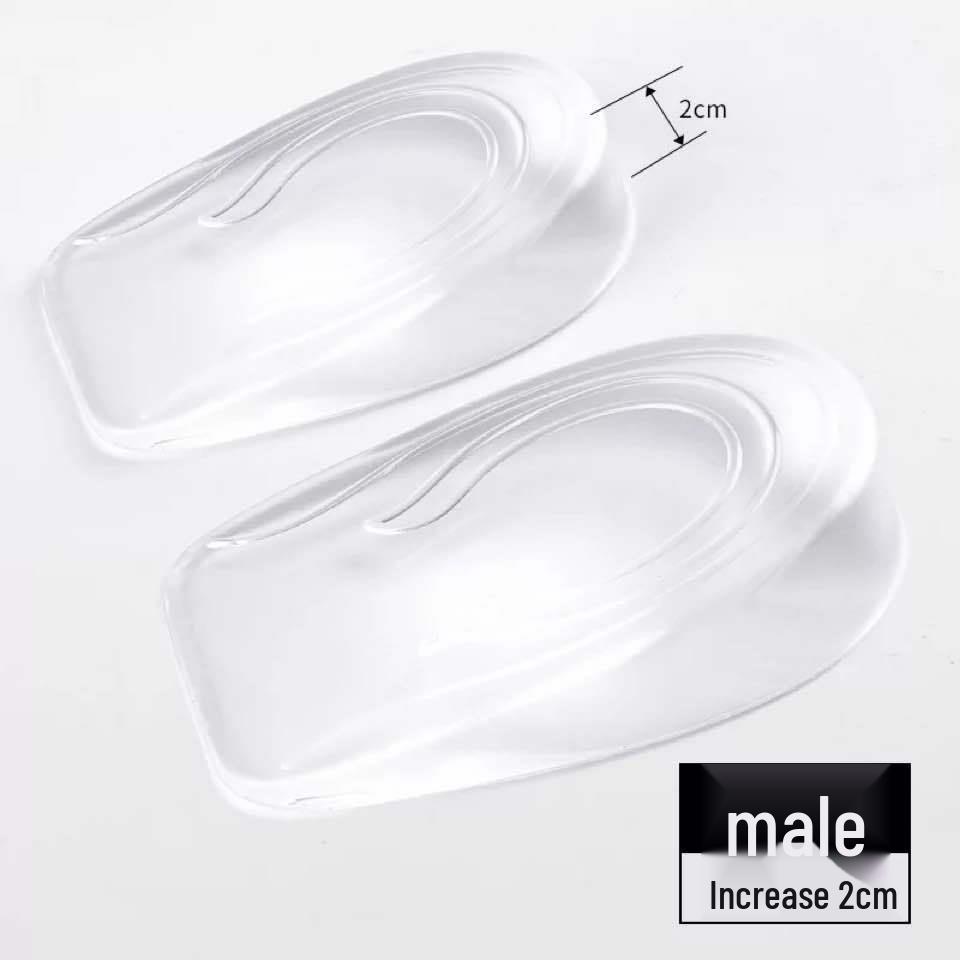 Mezze Solette Morbide in Silicone Invisibili per Aumentare l'Altezza, Rialzi per Talloni Unisex