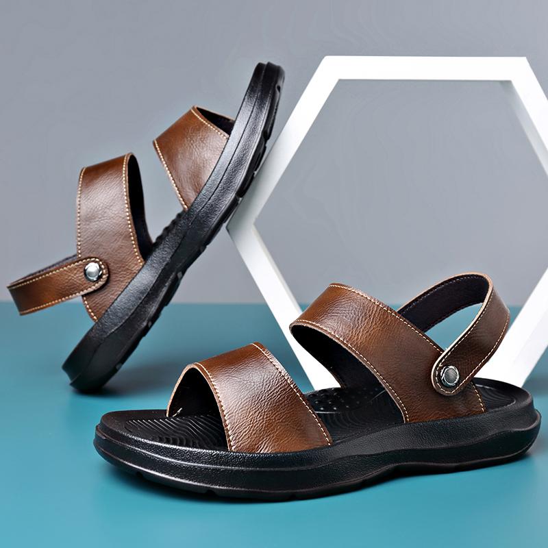 Fashion Quick-Dry Men Fisherman Sandals Breathable Casual Leather Sandaly New Design Beach Walking Shoes Fast Delivery Wading Aqua Shoes