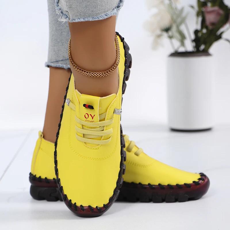Fashion Women Comfortable Sneakers Trend Fashion Lace Up Anti-slip Designer Shoes for Women Outdoor Sneakers Women New Zapatos De Mujer