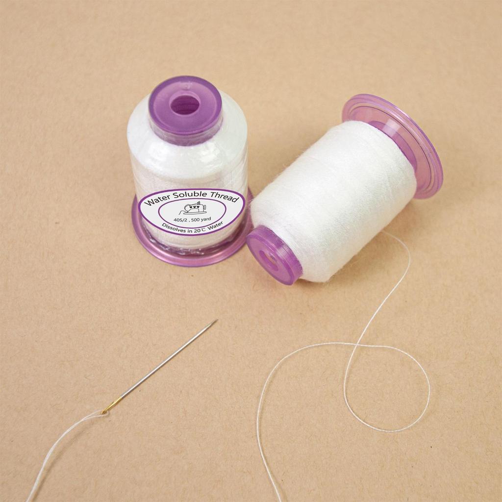 Sewing Thread 1492.7ft Water Soluble Thread Spool Dissolvable Cord For Costume Making Fabric Art Creation Crafts Embroidery Work