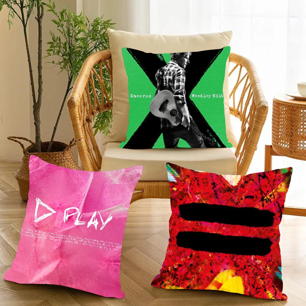 British Singer-songwriter E-Ed S-Sheeran Pillow Case Applicable Space For Guest Rooms Interiors Cars Office House Decoration