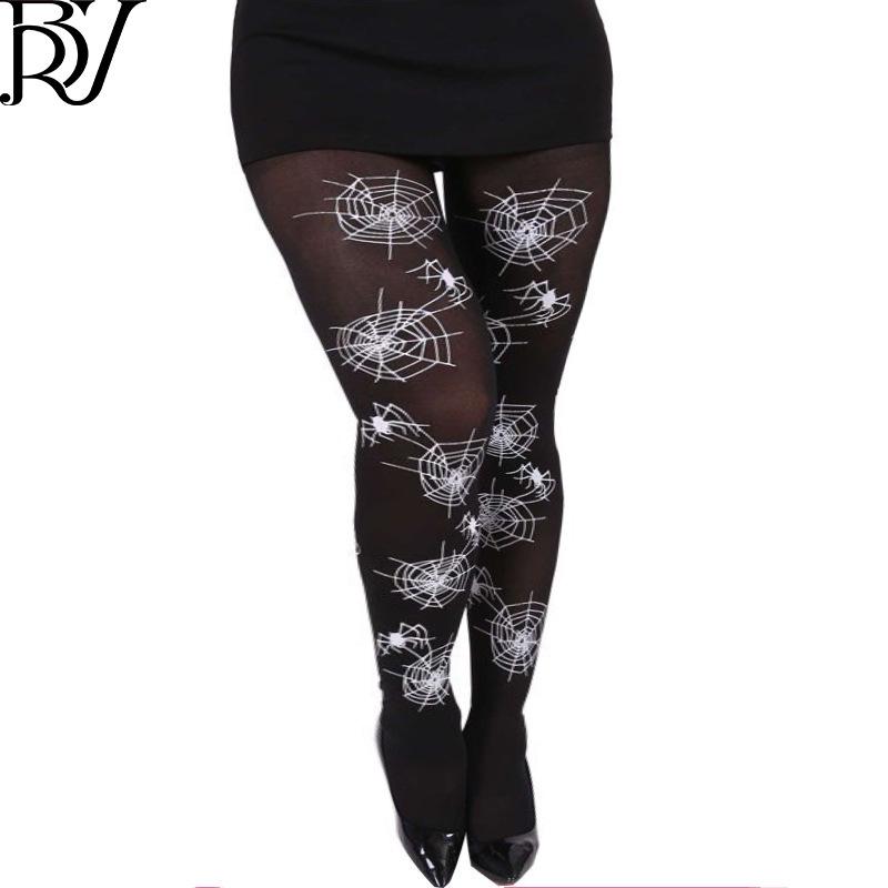 Halloween & Christmas Cartoon Print Stockings - Festive Pantyhose for Holiday Parties & Costume Props