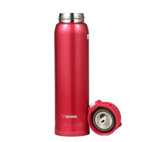Zojirushi (ZOJIRUSHI) 600ml Stainless Steel Water Bottle, Clear Red, Lightweight, SM-SA60-RW