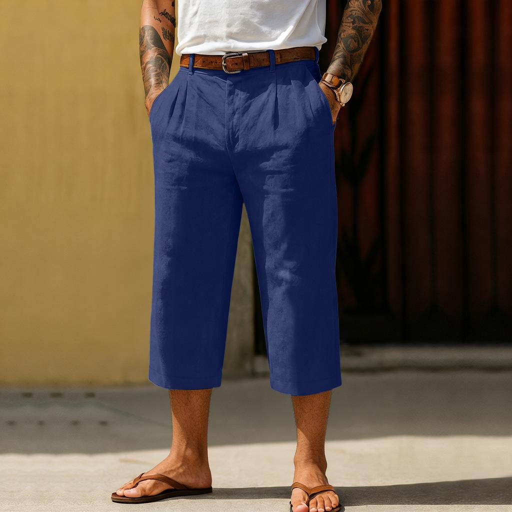 Herren Sport- und Freizeithose mit verkürztem geradem Bein