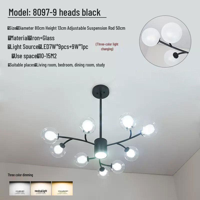 2025 Nordic Minimalist Chandelier: Modern Molecule Design for Living Room, Bedroom & Restaurant