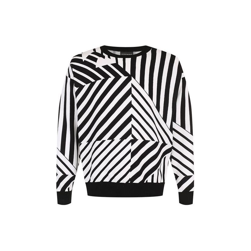 Emporio Armani Color Block Striped Crew