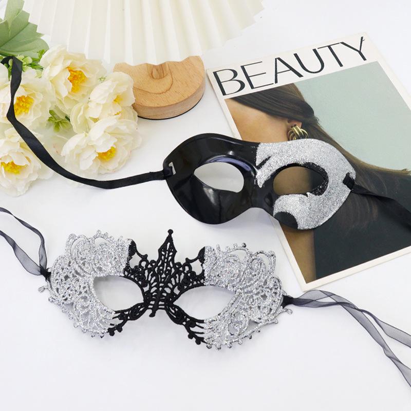 Cross-border Sexy Lace Eye Mask with Pointed Tips for Halloween & Christmas Masquerade