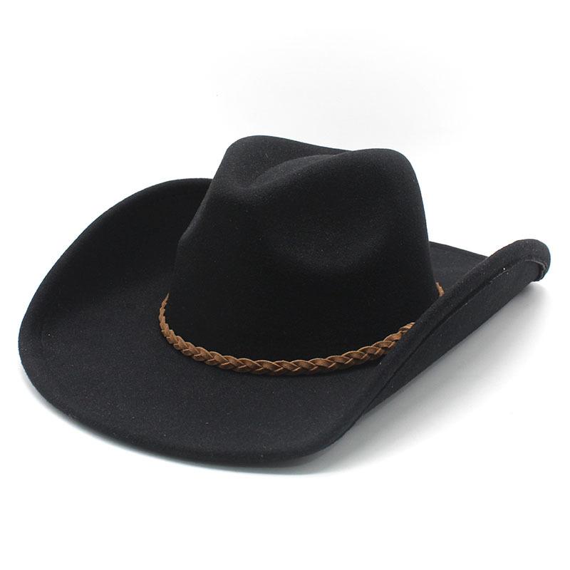 Pălărie de cowboy Pălărie de top din pâslă Pălărie Western Gentleman's Pălărie din pâslă Pălărie de jazz Pălărie de iarnă pentru bărbați