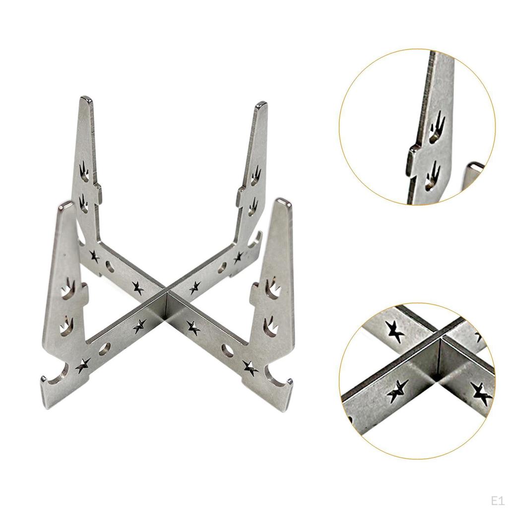 Burner Holder Furnace Stand Portable Lightweight Rack Bracket for Camping Cooking