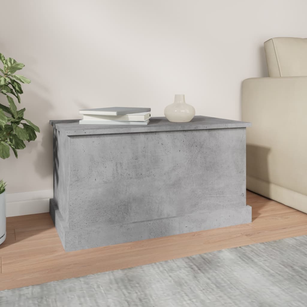 Storage Chest Concrete Grey 70 x 40 x 38 cm Engineered Wood