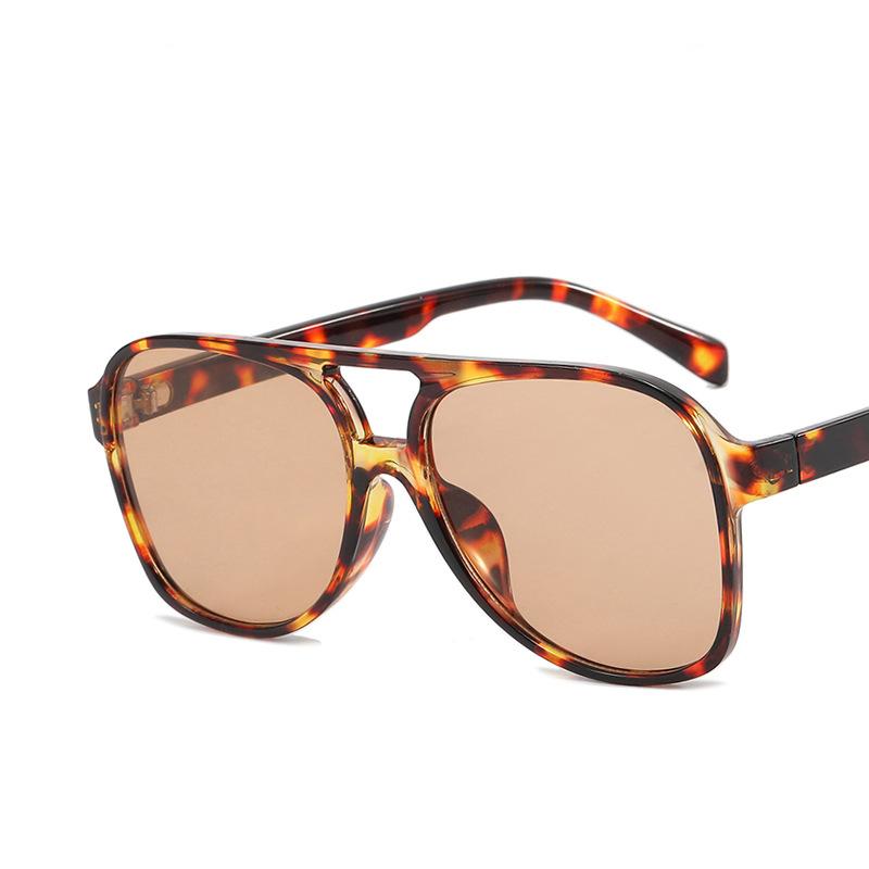New Fashionable and Personalized Women's Sunglasses Classic Retro Double Beam Glasses Beach Photo Travel Driving Sunglasses