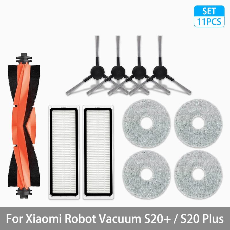 For Xiaomi Robot Vacuum S20+ / S20 Plus / B108GL Parts Accessories Main Brush Side Brush Hepa Filter Mop Cloth Replacement Spare