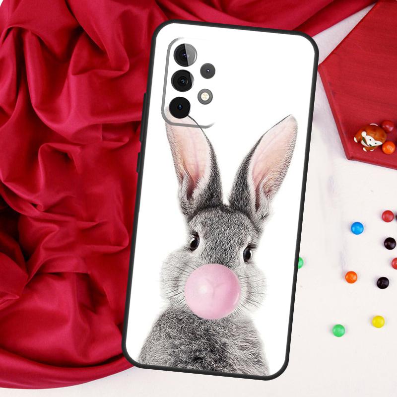 Cute Bunny Rabbit For Samsung Galaxy A15 A55 A53 A33 A35 A22 A32 A52 A54 A34 A14 A56 A36 A26 A16 A05 A06 Case