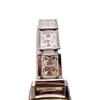 [USED] SEIKO Date Square Rubber Strap Silver Women's Watch 1212