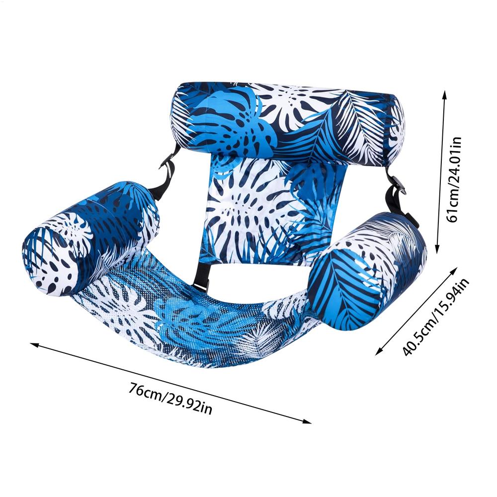 1pc Floating Water Lounge Bed Inflatable Pool Hammock Chair Foldable Swimming Recliner Heavy Duty Pool Floats for Adults